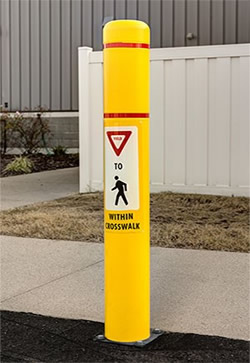 pedestrian yield flex post